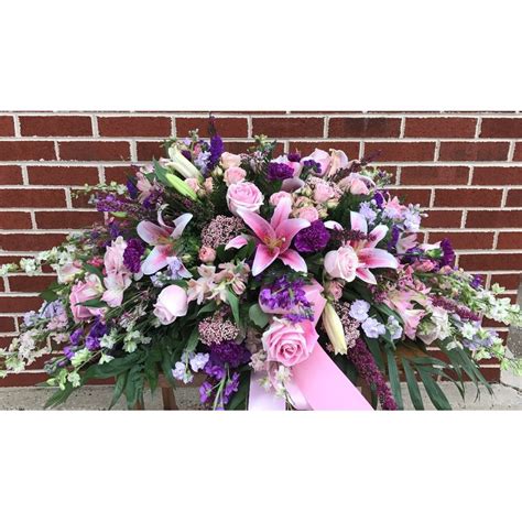 Pink Lily Garden Casket Spray Only Owings Maryland Florist Floral