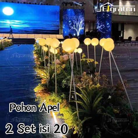 Jual Lampu Pohon Apel Dekorasi Pernikahan Standing 2 Set Wedding Event