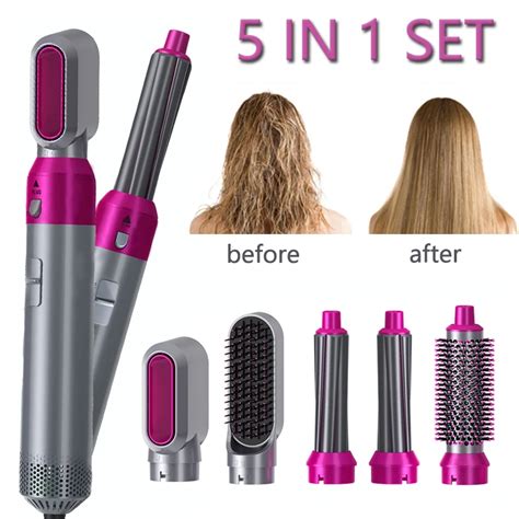 Electric Hair Styler Dryers 5 In 1 Curler Automatic Straighteners Blow Dryer Brush Dry Wet