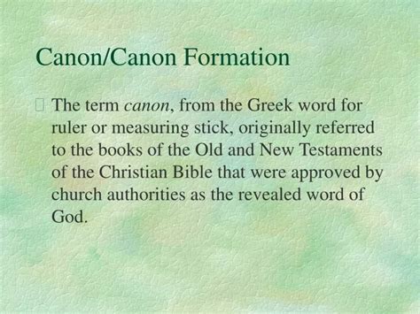 Ppt Canoncanon Formation Powerpoint Presentation Free Download Id