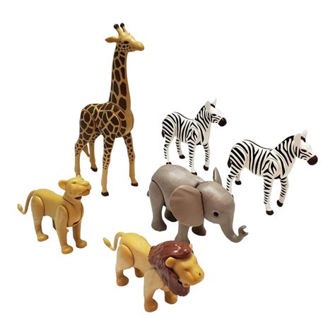 Playmobil Safari Animals Zebra Giraffe Lion Elephant Dollhouse Zoo