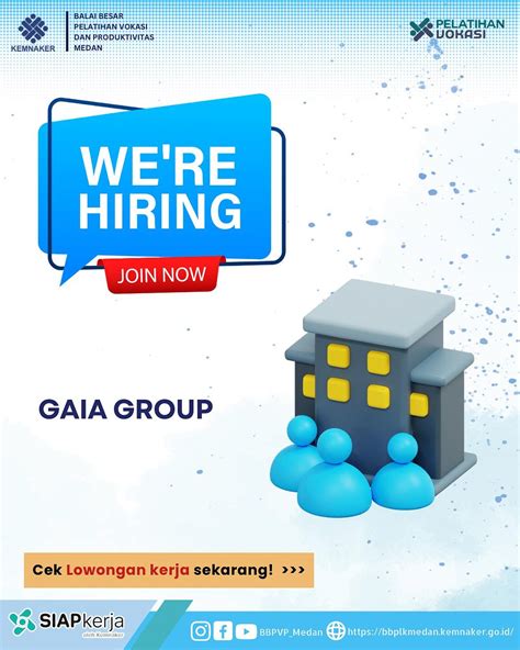 Lowongan Kerja GAIA Group BBPVP MEDAN