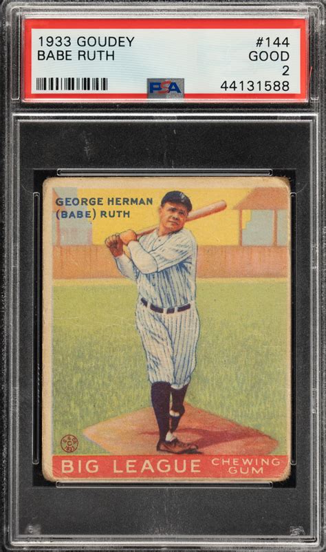 R Goudey Babe Ruth Psa Good Rea Archive