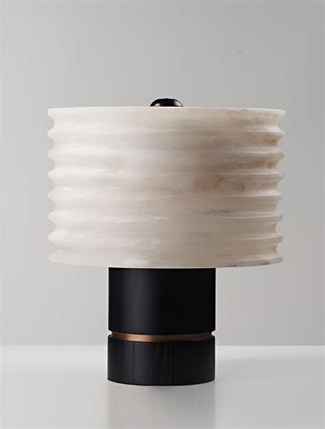 Black And White Bamboo Table Lamp