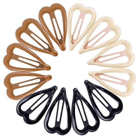 Amazon Cptots Pcs Metal Snap Hair Clips Heart Shape Hair