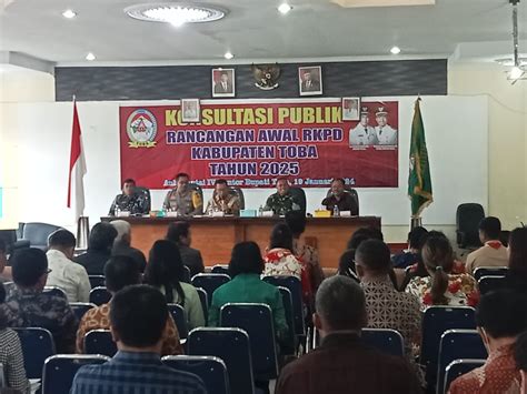 Buka Konsultasi Publik Rancangan Awal Rkpd 2025 Bupati Toba