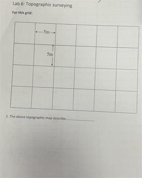 Solved Lab Topographic Surveying For This Grid M Sm Chegg