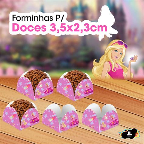 50 Forminhas Para Doces Barbie Aniversário Elo7