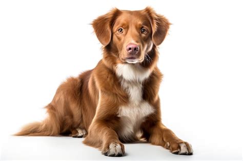 Premium AI Image Sitting Toller Or Nova Scotia Duck Tolling Retriever