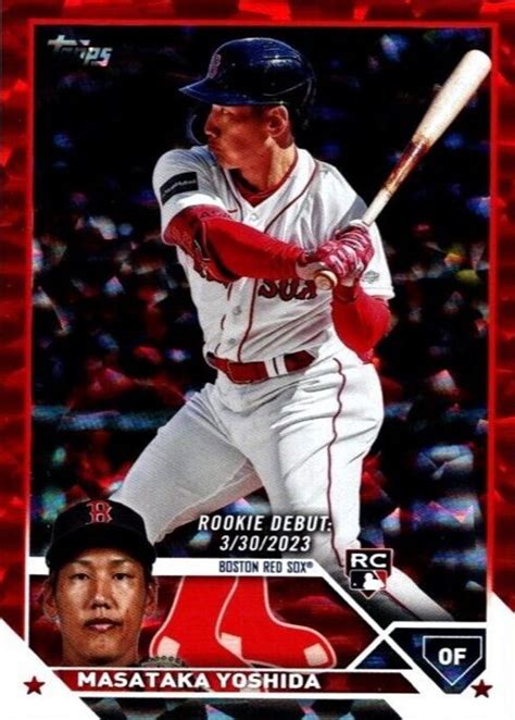 Masataka Yoshida 2023 Topps Update US5 Rookie Debut Red Foil 199