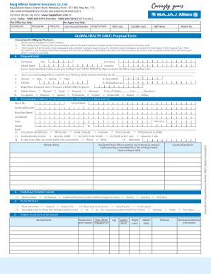 Fillable Online Instapdf In Bajaj Allianz Health Insurance ClaimBajaj