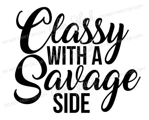 Classy With A Savage Side Svg Png Dxf Eps Mom Life Svg Etsy Denmark