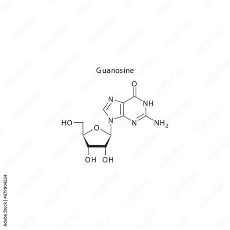 Guanosine Monophosphate Gmp Skeletal Structure Schematic Illustration