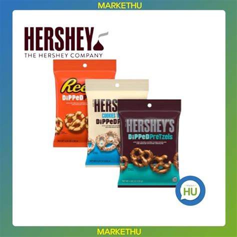 Hersheys Dipped Pretzel 3 Types 120g Milk And Chocolate Cookie And Cream