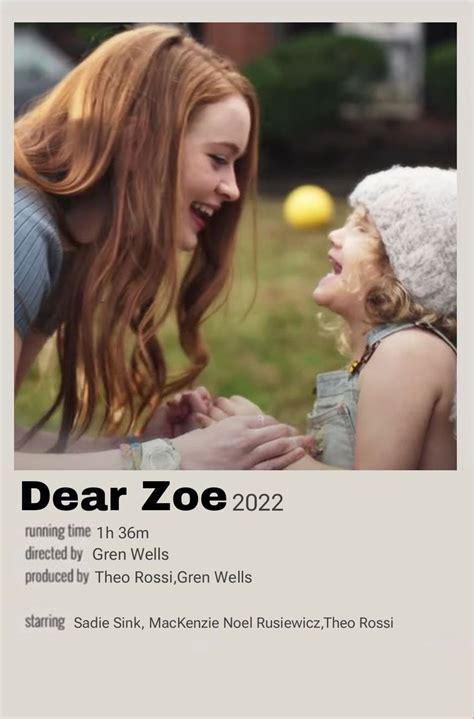 Dear Zoe movie poster in 2024