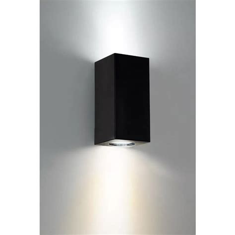 Aplique Exterior Rectangular Bidireccional Negro Gu10 Ip54 Tienda Led