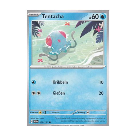 Tentacha 072 165 MEW 151 Pokemon Karte günstig kaufen