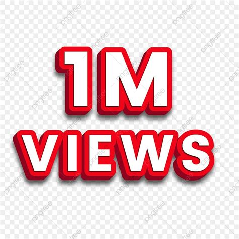 Million Vector Hd Images Million Views D Text Png M Views Png