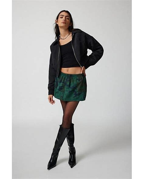 Urban Renewal Remade Overdyed Camo Mini Skirt In Black Lyst