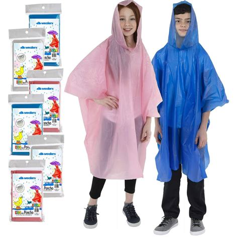 Wealers Rain Poncho For Kids Thick Children Emergency Disposable