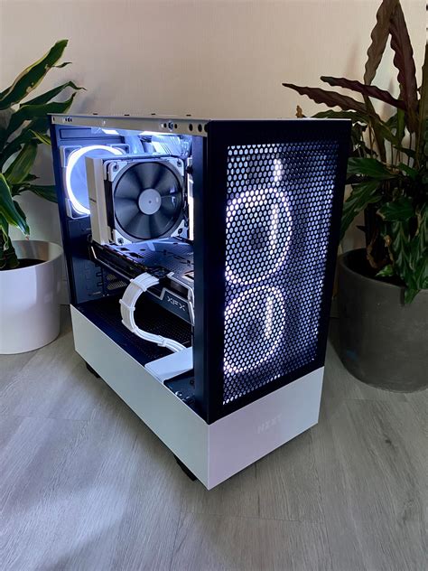 Nzxt H510 Flow White Amd Build Ryzen 5800x3d Rx6800 Artofit