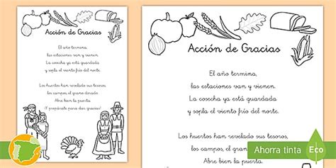 Poema Acción De Gracias Teacher Made Twinkl