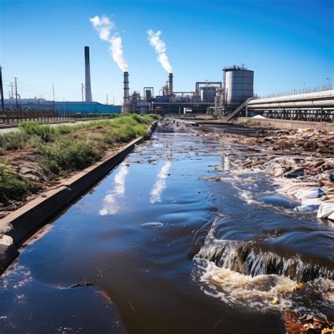 waste water discharge   industrial facility premium ai