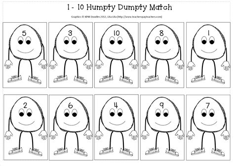 Early Years Fun Humpty Dumpty Maths Nursery Rhymes Activities