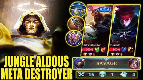 Aldous Vs Super Meta Jungle Baxia New Op Hero Julianez Savage