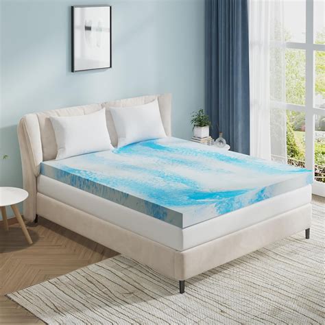 Subrtex 3 Inch Memory Foam Mattress Topper Twin Xl Cooling Ventilation Gel Bed Topper