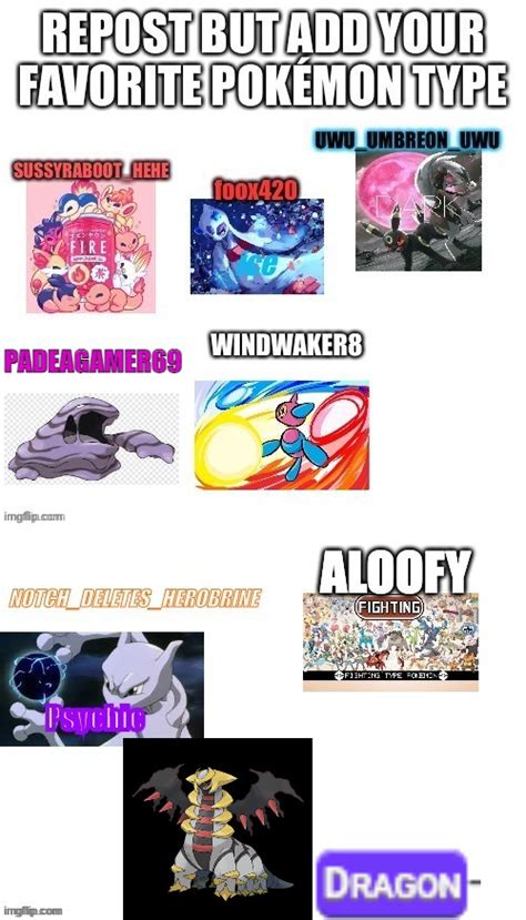 Image Tagged In Repost Pokemon Types Imgflip