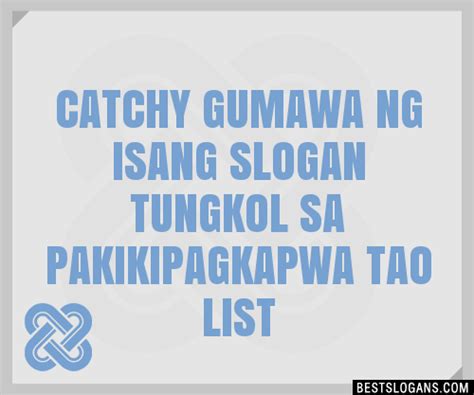 Slogan Para Sa Pakikipagkapwa Tao Kaibigan Maglaro