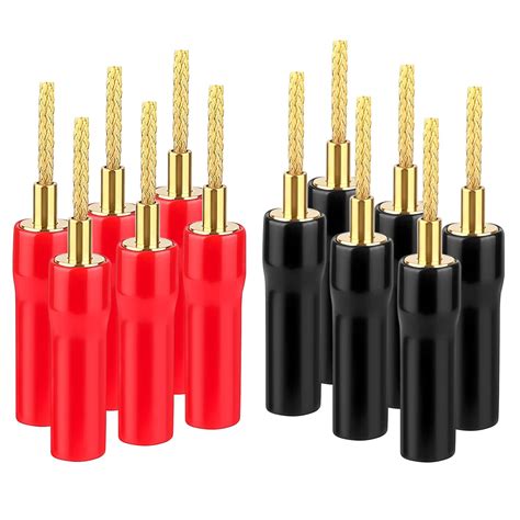 Amazon Flex Pin Banana Plugs For Speaker Wire 6 Pairs Speaker