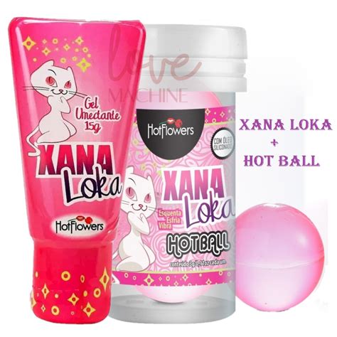 Xana Loka Gel Excitante Feminino Bolinha Hot Ball Xana Loka Kit
