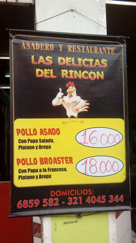 Carta de Asadero y Restaurante Las Delicias del Rincon Bogotá