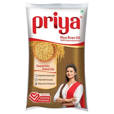 Priya Physically Refined Rice Bran Oil 1 L Jiomart