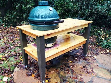 DIY Big Green Egg Table | MyOutdoorPlans