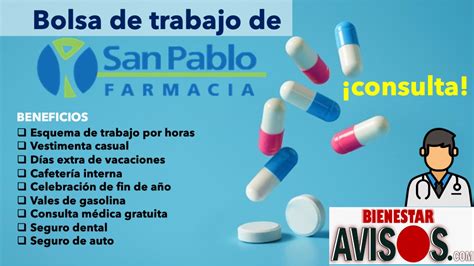 Buscas Empleo Consulta La Bolsa De Trabajo De San Pablo Farmacias