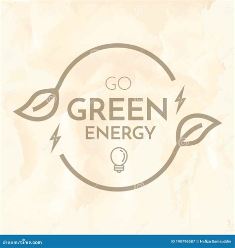 Go Green Label Vector Illustration Decorative Design Stock Vector