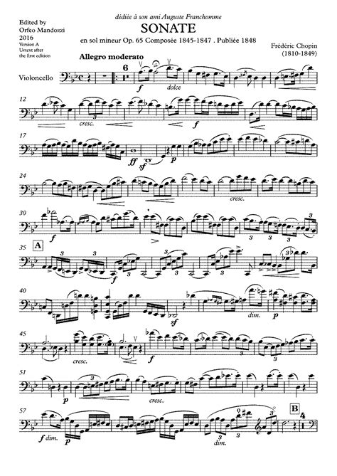 Cello Sonata Op 65 Chopin Frédéric IMSLP Free Sheet Music PDF