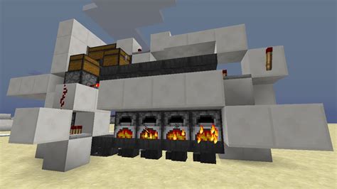 Minecraft Intelligent Automated Multi Furnace System Tutorial Youtube