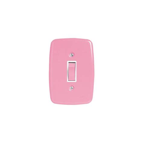 Interruptor 1 Tecla Simples Rosa Ideale Pluzie Interruptores