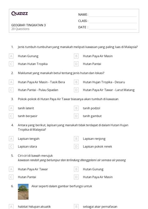 50 Lembar Kerja Geografi Untuk Kelas 7 Di Quizizz Gratis And Dapat Dicetak