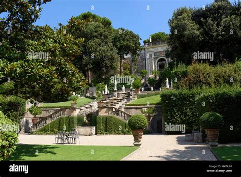 Rome Italy Terraced Garden Of Palazzo Colonna Stock Photo Alamy