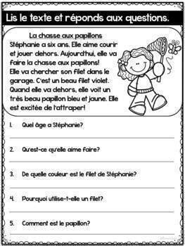 French Reading Comprehension Compr Hension De Lecture Simple Printemps