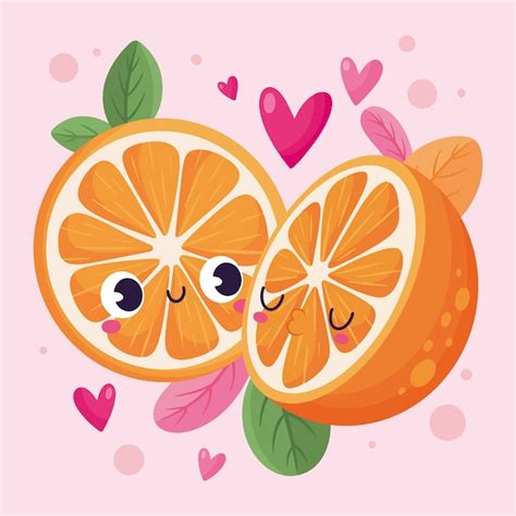 Ilustraci N De Media Naranja Dibujada A Mano Vector Gratis