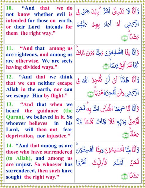 Read Surah Al Jin With English Translation Quran O Sunnat