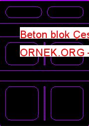 Beton Blok E Itleri Dwg Projesi Autocad Projeler