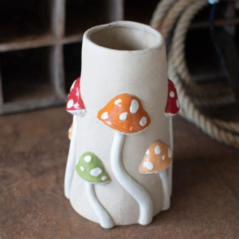 Mushroom Vase - Iron Accents