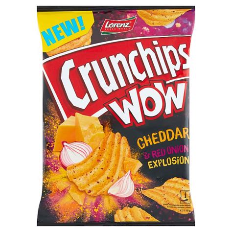 Crunchips Wow Grubo Krojone Chipsy Ziemniaczane O Smaku Sera Cheddar I